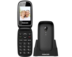 Mobiltelefon készülék Maxcom MM816 kártyafüggetlen mobiltelefon, extra nagy gombokkal, fekete (magyar nyelvű menüvel) 
